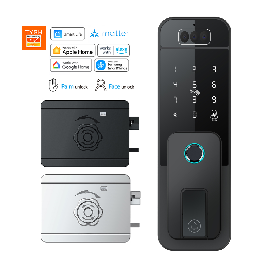 Smart Door Lock Wifi - TYSH Matter Tuya Smart Rim Lock