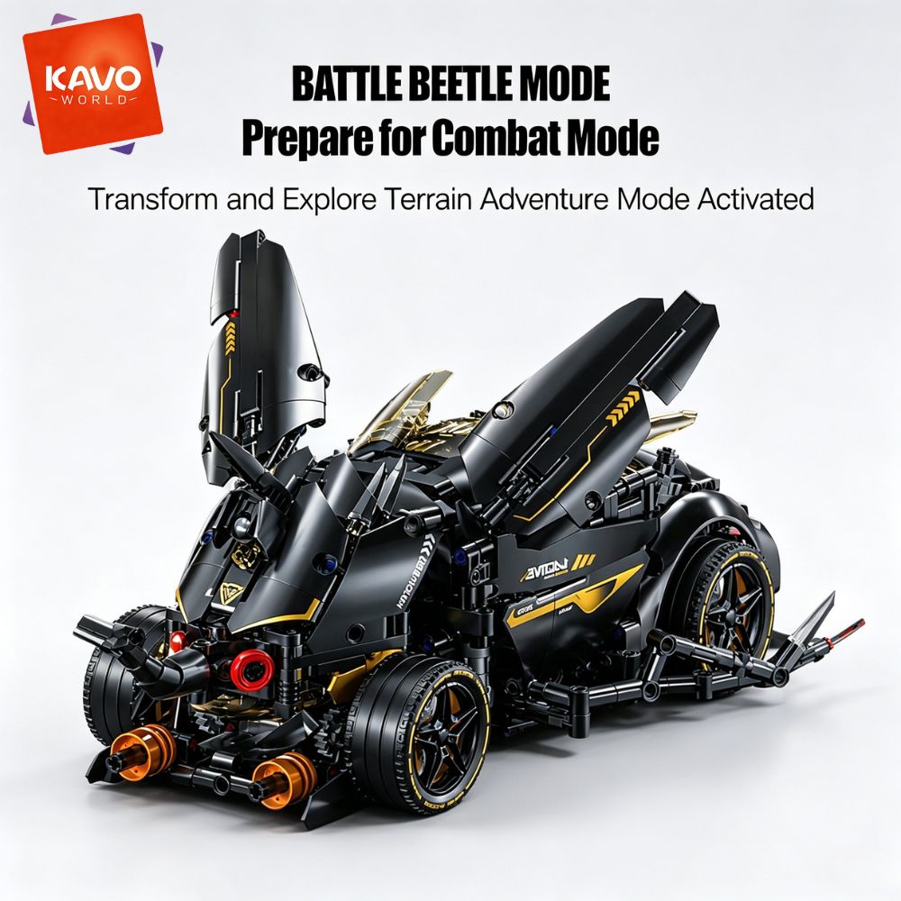 KAVOWORLD 1248pcs MOC Black Ra - Stem Robotics Kit ulasan dan harga