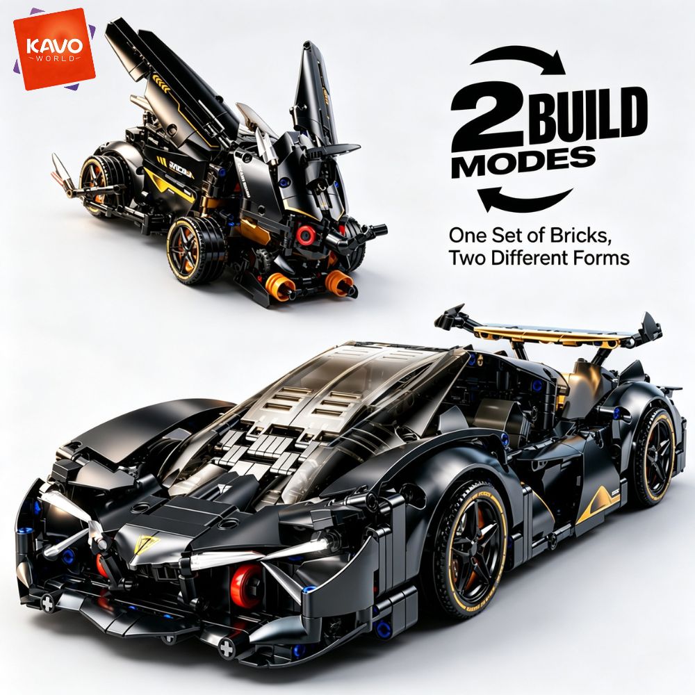 KAVOWORLD 1248pcs MOC Black Ra - Stem Robotics Kit ulasan dan harga
