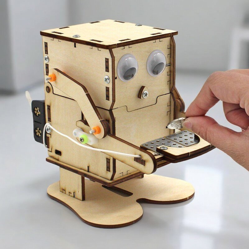 Wooden Assemble DIY Robot Eati - Stem Robotics Kit ulasan dan harga