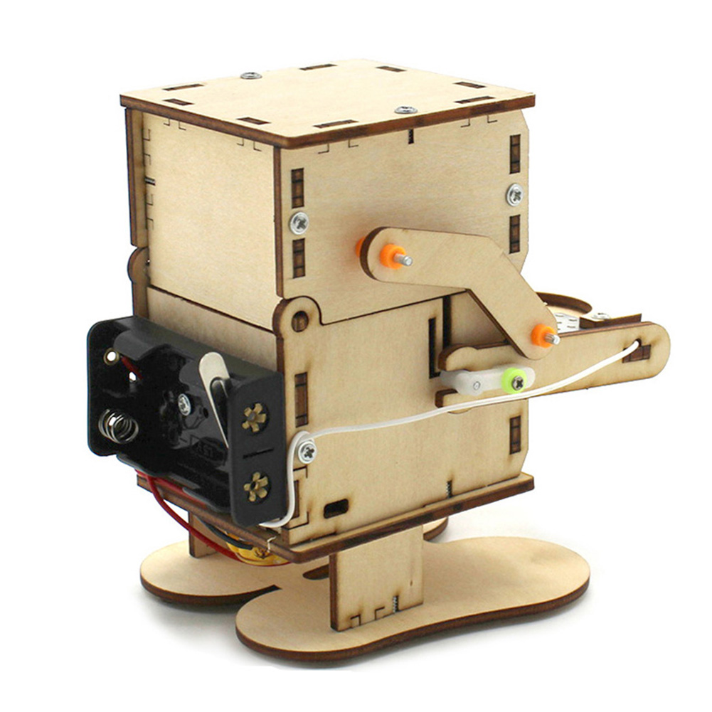 Wooden Assemble DIY Robot Eati - Stem Robotics Kit ulasan dan harga