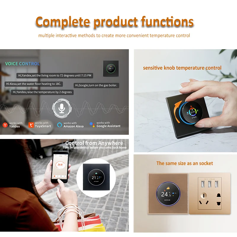 In stock Tuya Knob Thermostat  - Wifi Thermostat ulasan dan harga
