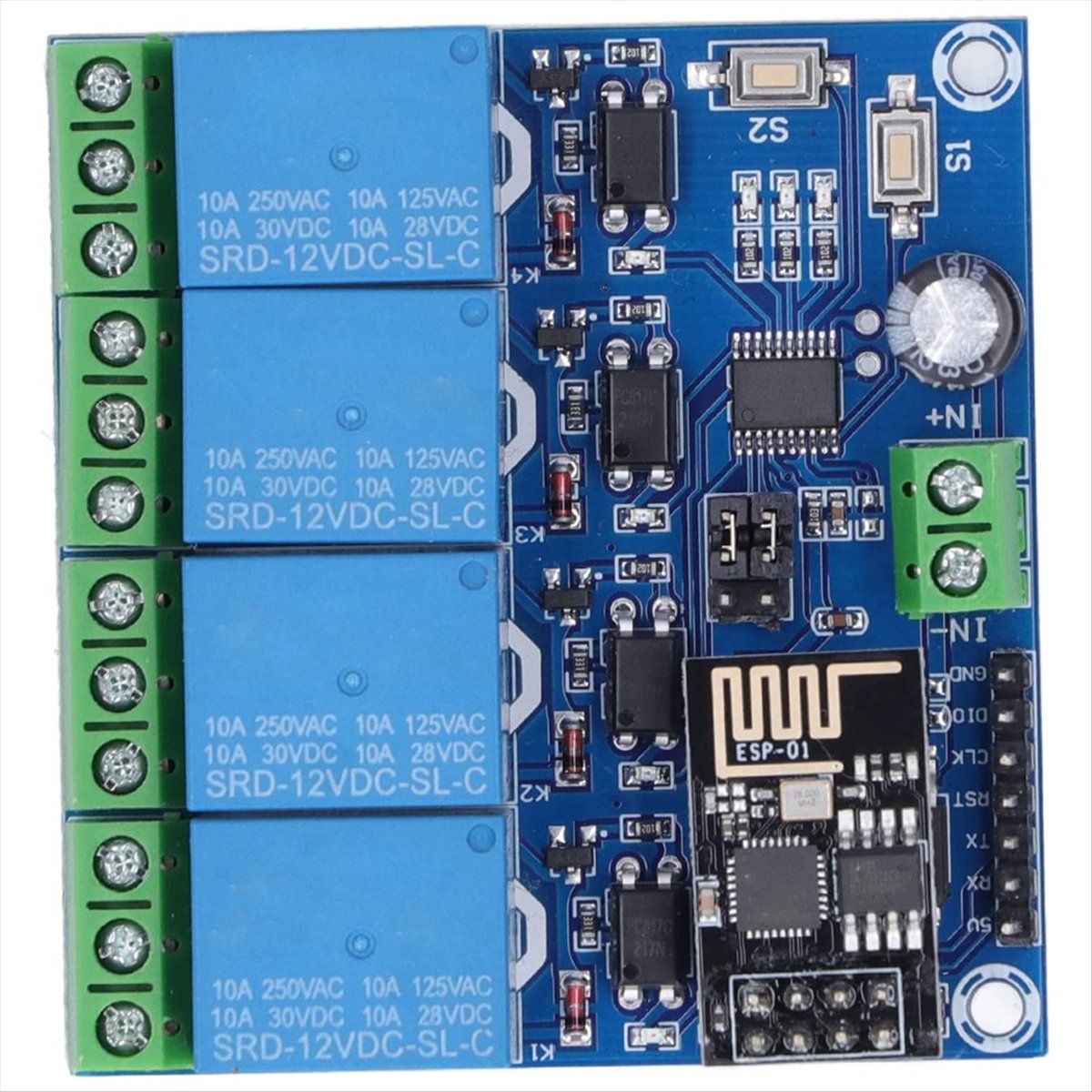 Super Sale 4 Channel WiFi Wire - Esp8266 Relay Module ulasan dan harga