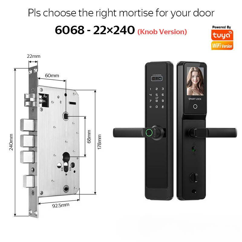 EGFirtor Semi-automaticTuya Fi - Smart Door Lock Wifi ulasan dan harga