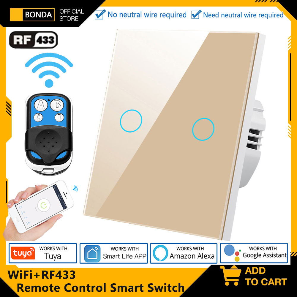 Tuya EU WiFi+RF433 Smart Remot - Smart Light Switch Wifi ulasan dan harga